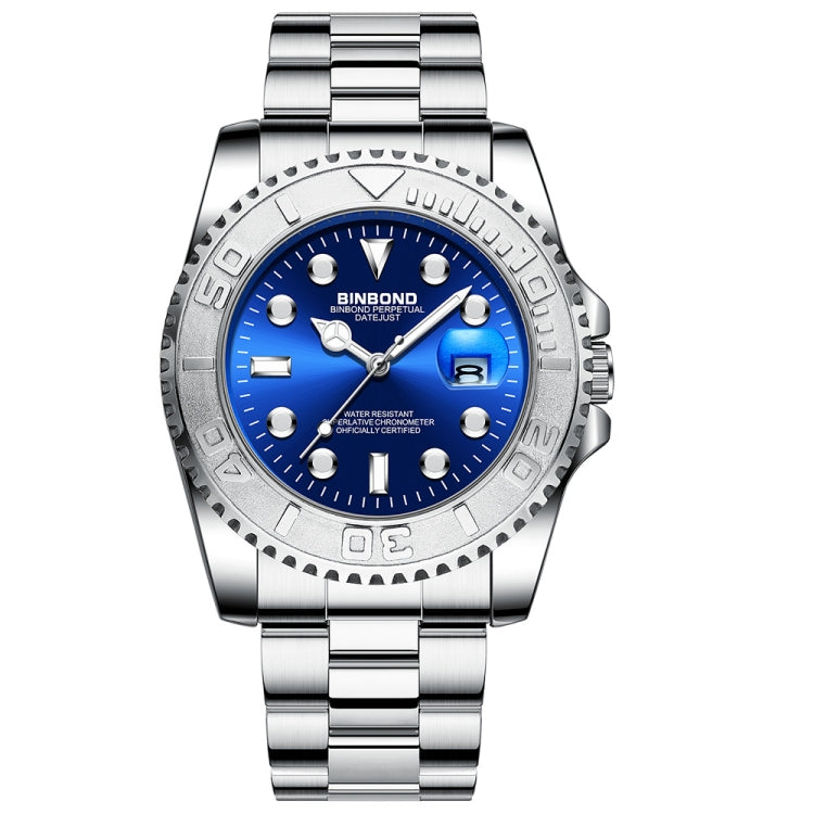BINBOND B930 Metal Gear Luminous Quartz Watch 30M Waterproof Sports Watch, Rose Gold-Rose Gold, White Steel-Black, White Steel-Blue, White Steel-White