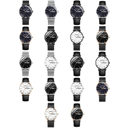 BINBOND B3820 30M Waterproof Ultra-thin Quartz Luminous Starry Watch, Black Net-Black-Starry, White Net-White-Starry, Black Leather-Black-Starry, Black Leather-White-Starry, Black Net-Rose Gold-Starry, Black Leather-Rose Gold-Starry��������������������...