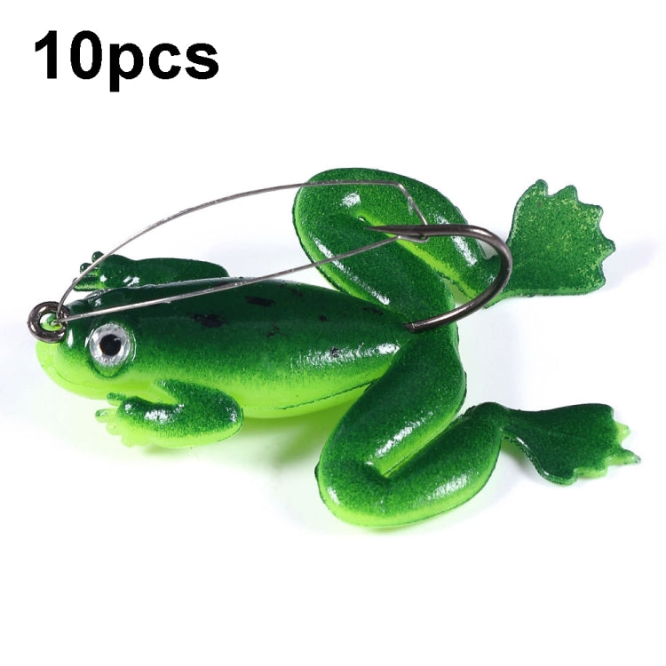 HENGJIA FO100 10pcs Anti-Hanging Bottom Floating Frog Black Fish Fake Bait Thunder Frog Bait, FO100 (Light Green), FO100 (Gray Black), FO100 (Dark Green)