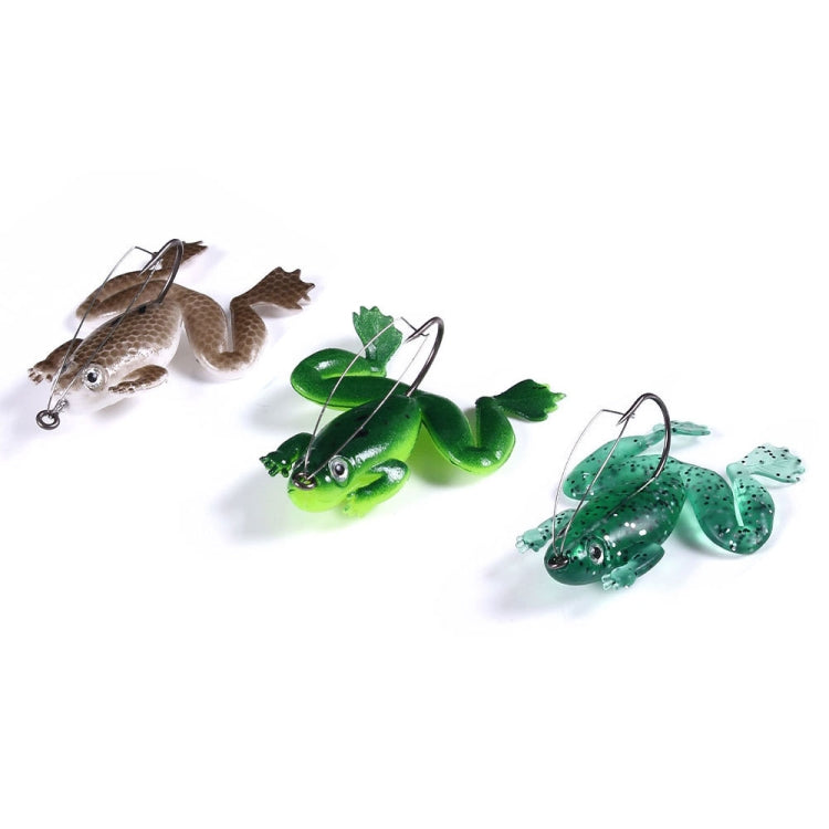 HENGJIA FO100 10pcs Anti-Hanging Bottom Floating Frog Black Fish Fake Bait Thunder Frog Bait, FO100 (Light Green), FO100 (Gray Black), FO100 (Dark Green)