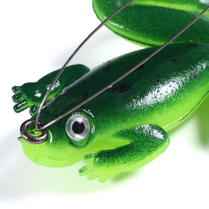 HENGJIA FO100 10pcs Anti-Hanging Bottom Floating Frog Black Fish Fake Bait Thunder Frog Bait, FO100 (Light Green), FO100 (Gray Black), FO100 (Dark Green)