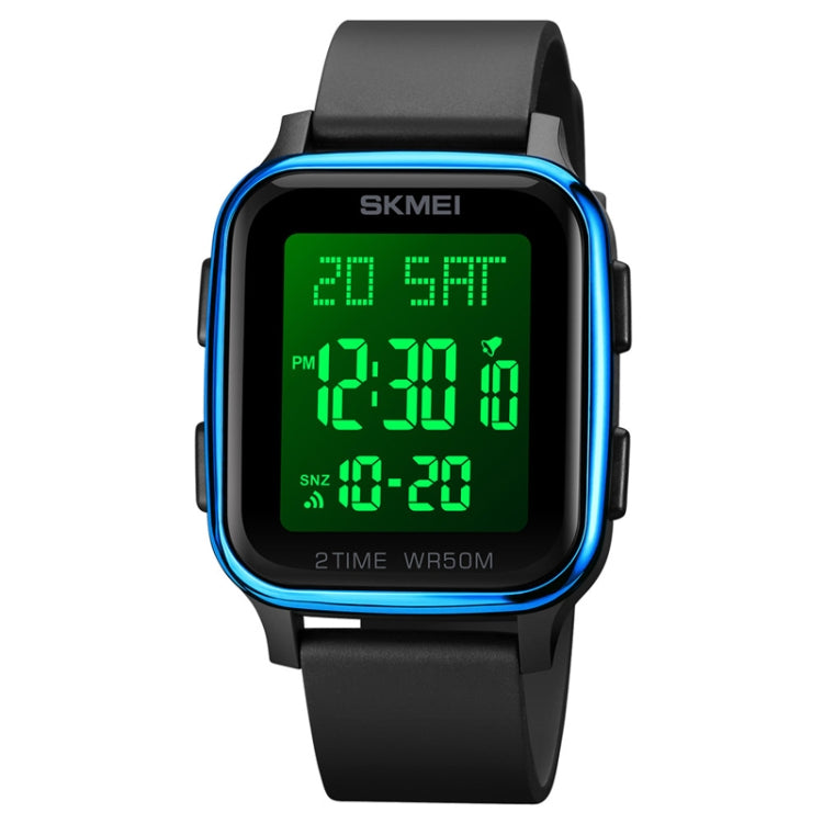 SKMEI 1858 Square Waterproof Digital Dual Display LED Luminous Watch, 1858 Red, 1858 Blue, 1858 Black, 1858 Rose Gold