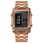 SKMEI 1868 Square Double Display Waterproof Men Watch, Style:, Steel Belt (Black), Leather Belt (Black), Steel Belt (Rose Gold), Leather Belt (Rose Gold), Steel Belt (Gold), Leather Belt (Gold), Steel Belt (Silver), Leather Belt (Silver)