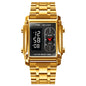 SKMEI 1868 Square Double Display Waterproof Men Watch, Style:, Steel Belt (Black), Leather Belt (Black), Steel Belt (Rose Gold), Leather Belt (Rose Gold), Steel Belt (Gold), Leather Belt (Gold), Steel Belt (Silver), Leather Belt (Silver)