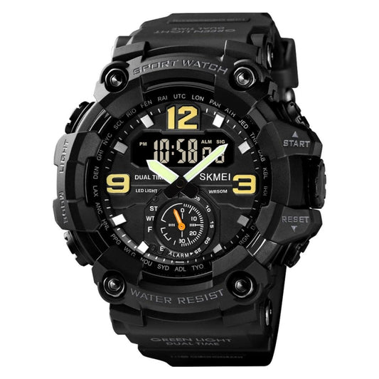 SKMEI 1637 Sports Digital Display Outdoor Shockproof Plastic Large Dial Men Watch, Black, Army Green, Blue Camouflage, Army Green Camouflage, Gray Black