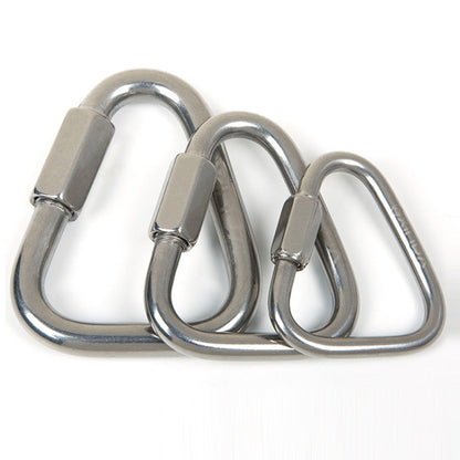 Xinda Stainless Steel Triangle Connecting Ring Meilong Lock Rock Climbing Equipment, 6mm, 8mm, 10mm