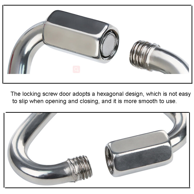 Xinda Stainless Steel Triangle Connecting Ring Meilong Lock Rock Climbing Equipment, 6mm, 8mm, 10mm