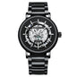 BINBOND B7872 Multifunctional Hollow Luminous Waterproof Quartz Watch, Black Steel-Black-White, White Steel-Black-White, Full-gold-Black-Gold, Black Leather-Black-Black, Black Leather-White-Black, Black Leather-Full-gold-Black