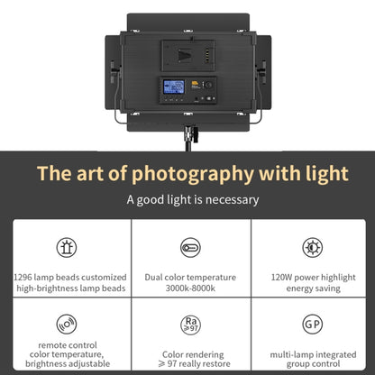 Pixel P45pro High Bright Dual Color Temperature Fill Light 120W Normal Bright Studio Camera Soft Light