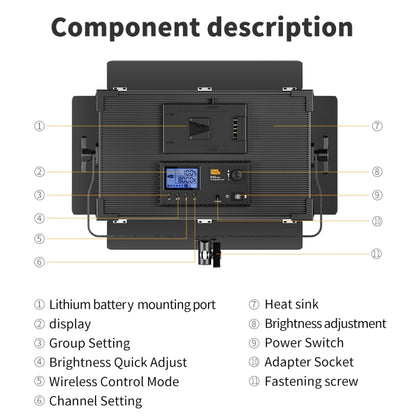 Pixel P45pro High Bright Dual Color Temperature Fill Light 120W Normal Bright Studio Camera Soft Light