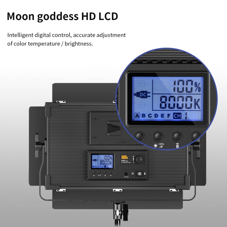 Pixel P45pro High Bright Dual Color Temperature Fill Light 120W Normal Bright Studio Camera Soft Light