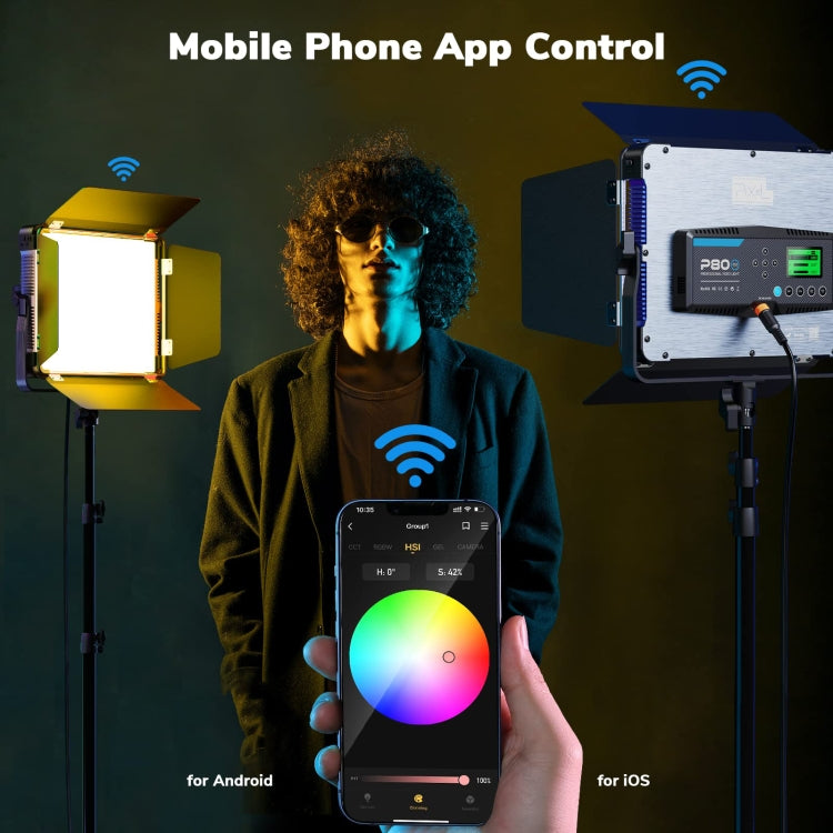 Pixel P80 60W 2600-10000K 542 LEDs Photography Fill Light Support Mobile APP Remote Control