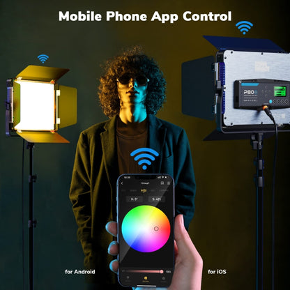 Pixel P80 60W 2600-10000K 542 LEDs Photography Fill Light Support Mobile APP Remote Control