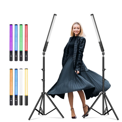 Pixel S24 RGB Fill Light Rod Handheld Portable Color Icelet Outdoor Videos Live Broadcast Studio Camera Stick Lamp