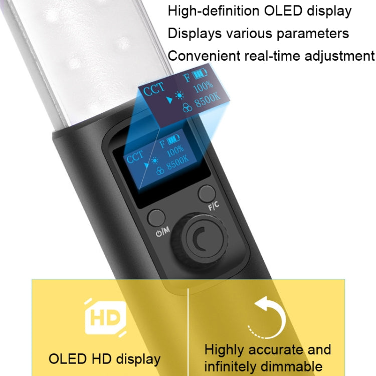 Pixel S24 RGB Fill Light Rod Handheld Portable Color Icelet Outdoor Videos Live Broadcast Studio Camera Stick Lamp