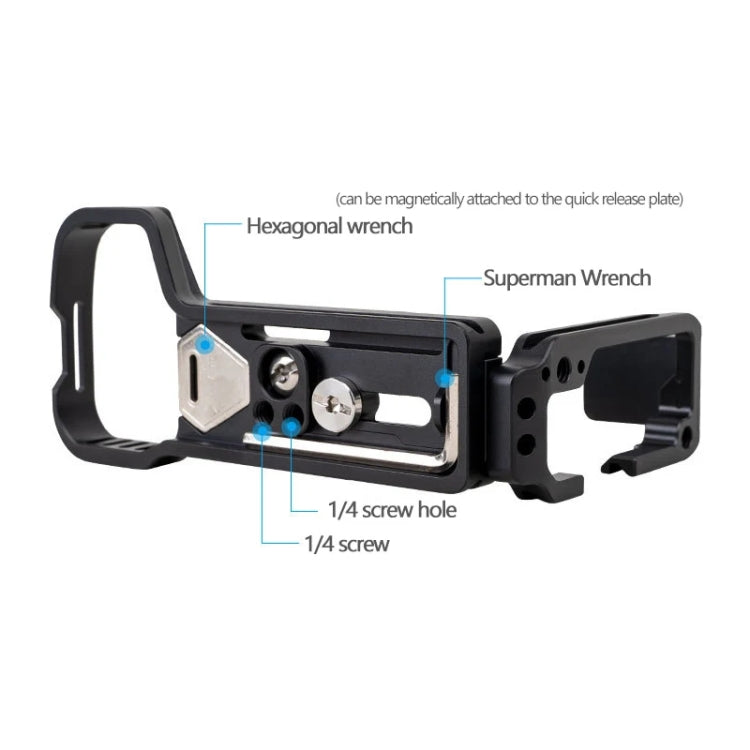 For Sony A7R4 / A7M4 Camera XILETU L-Type Quick Release Plate Shooting Expansion Bracket Cage