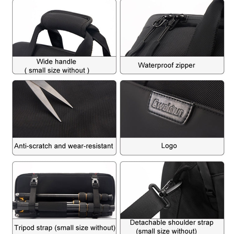 Cwatcun D109 Portable Casual Waterproof Multi-Function Camera Storage Photography Bag