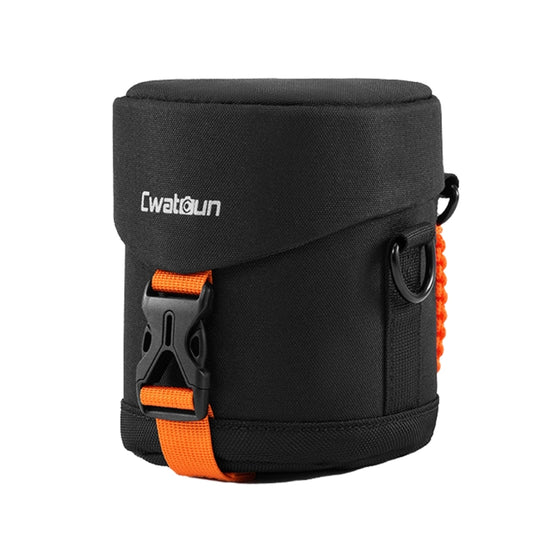 Cwatcun D157 DSLR Camera Lens Barrel Shockproof Thickened Digital Lens Bag Flip Lens Pouch