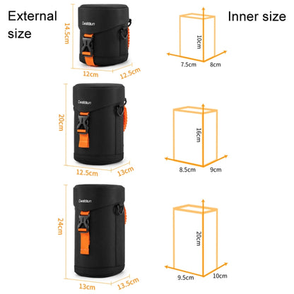 Cwatcun D157 DSLR Camera Lens Barrel Shockproof Thickened Digital Lens Bag Flip Lens Pouch