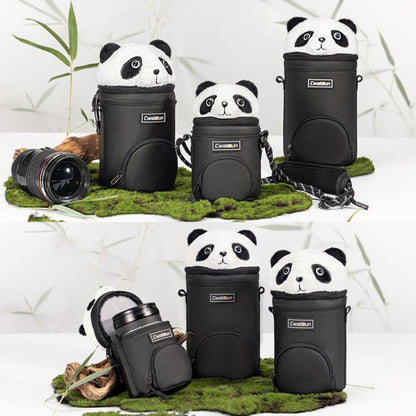 Camera Lens Cylinder Cartoon Panda Camera Lens Protective Cover