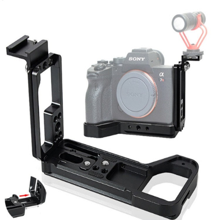 BEXIN Vertical Clapper With Hot Shoe L-shaped Quick-install Plate Can Be Pulled for Sony A7R4