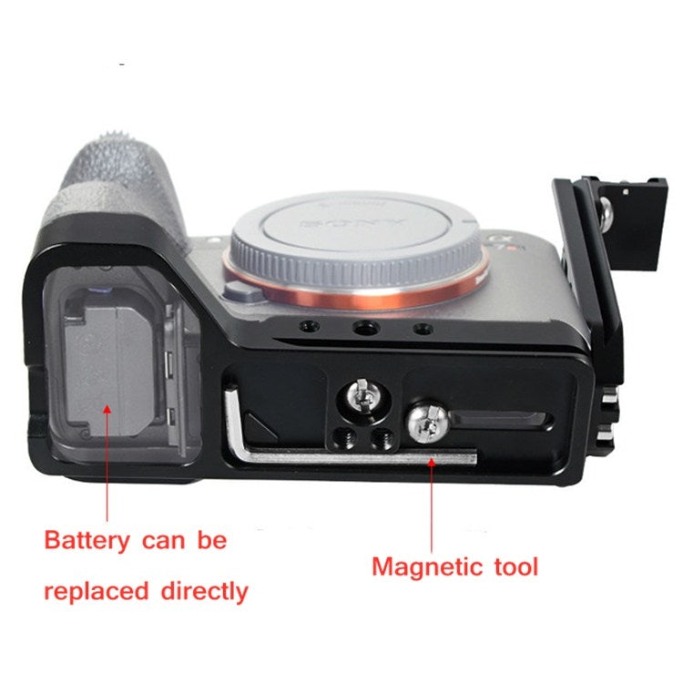 BEXIN Vertical Clapper With Hot Shoe L-shaped Quick-install Plate Can Be Pulled for Sony A7R4
