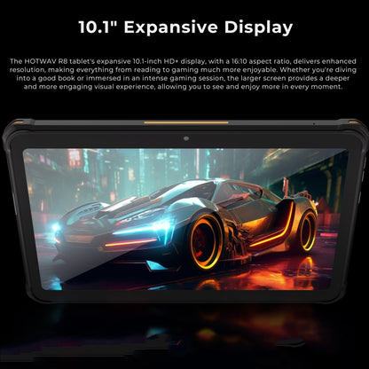 Tableta resistente HOTWAV Tab R8 IP68/IP69K, 4 GB + 128 GB, 10,1 pulgadas, Android 14 Unisoc T606 Octa Core, red 4G, versión global con Google Play, enchufe de la UE