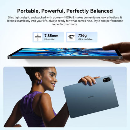 Blackview MEGA 8 Tablet PC, 12GB+256GB, 13 inch Android 15 Unisoc Tiger T620 Octa Core, Network: 4G, Global Version with Google Play
