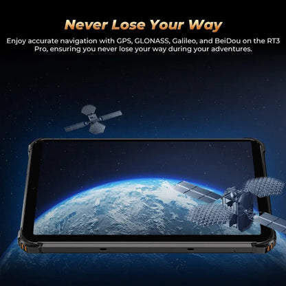 Tableta resistente OUKITEL RT3 Pro con red 4G IP68/IP69K, 4 GB + 128 GB, 8,0 pulgadas, Android 14, MediaTek G81 Octa-Core, compatible con SIM dual, enchufe de la UE