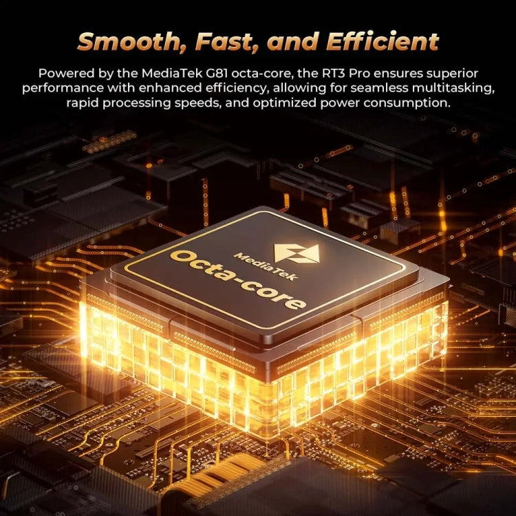 Tableta resistente OUKITEL RT3 Pro con red 4G IP68/IP69K, 4 GB + 128 GB, 8,0 pulgadas, Android 14, MediaTek G81 Octa-Core, compatible con SIM dual, enchufe de la UE